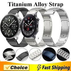 Luxury Titanium Metal Watchband For OPPO Watch X Realme 3/2/S Pro Replacement 22mm Wrist Bracelet Strap For OnePlus Watch 2 46mm
