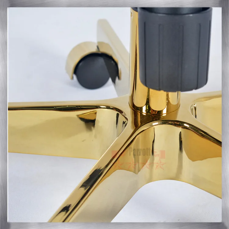 알루미늄 합금 금도금 5성급 사무용 의자 레저 회전 의자 5발 리프팅 베이스