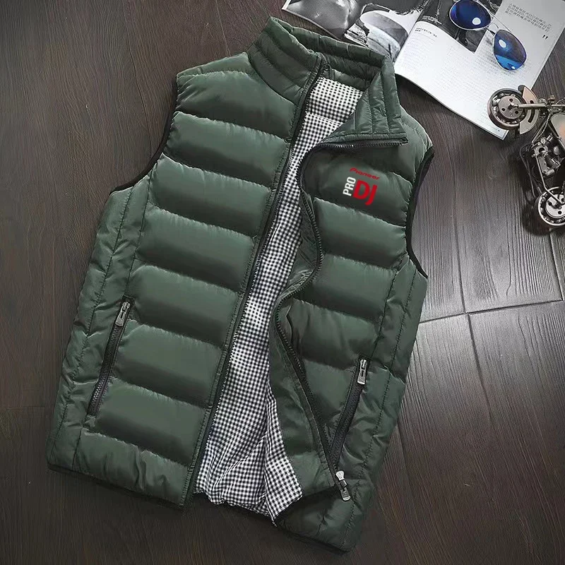 Men's brand high-quality warm vest, autumn and winter luxury fashion brand, sleeveless outdoor windproof jacket