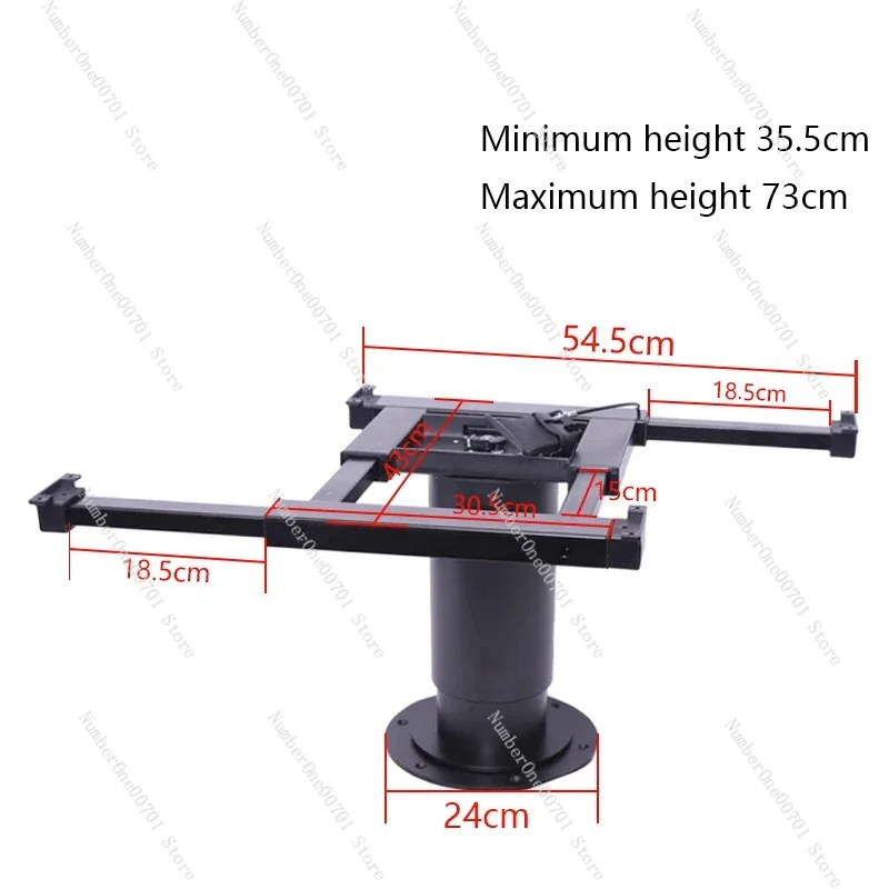 Pneumatic Raised RV Camper Adjustable Table Legs, Adjustable Height table base, Enables Table Top with Swivel and Slide Function