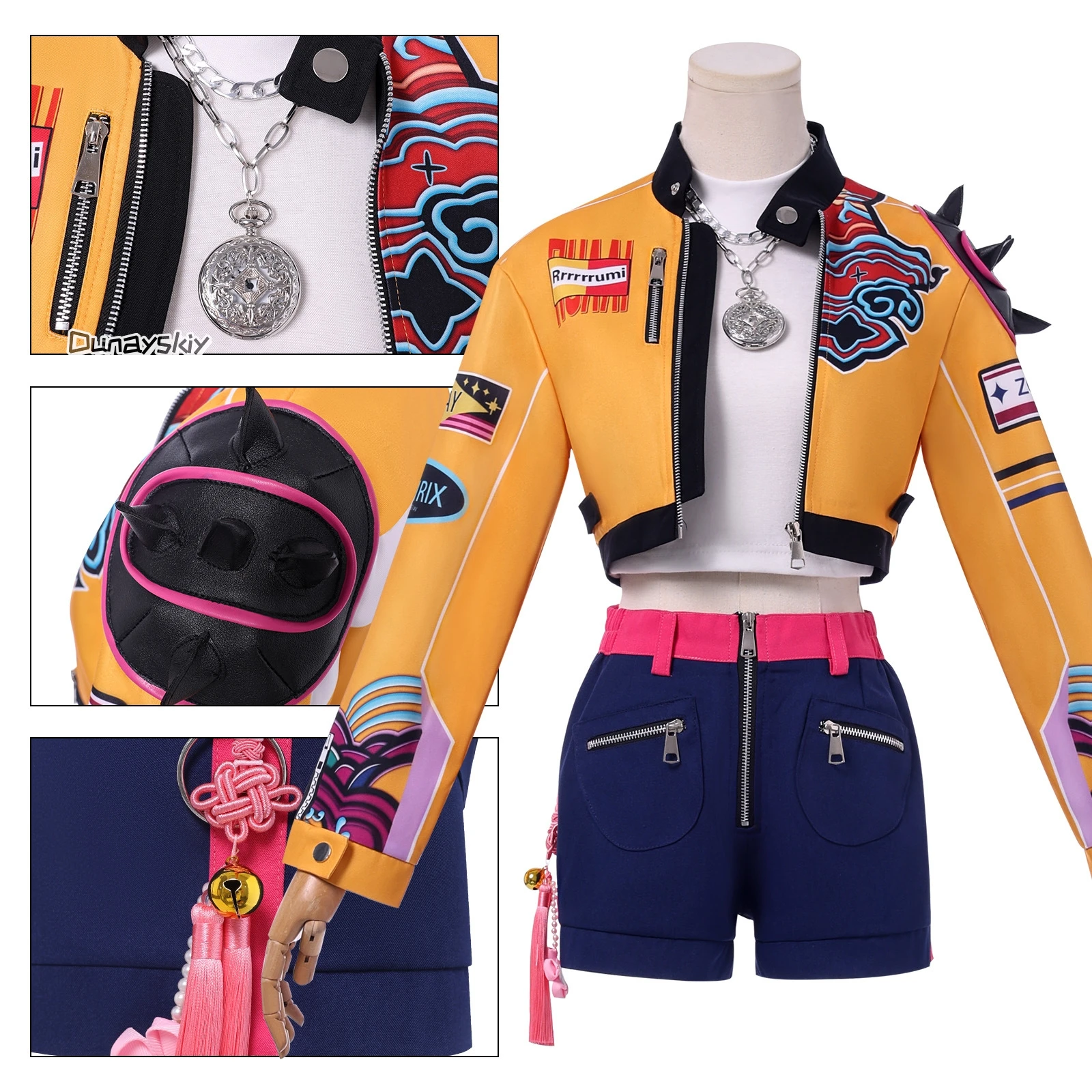 K-Pop Mira Rumi Zoey Demon Hunters Stage Cosplay Vestiti Costumi Halloween Girl Group Idol Gioco di ruolo 2025 Film Outfit Donna Sexy