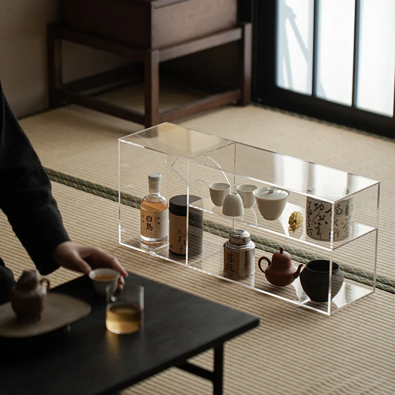 Acrylic shelf, storage Kung Fu tea set teapot