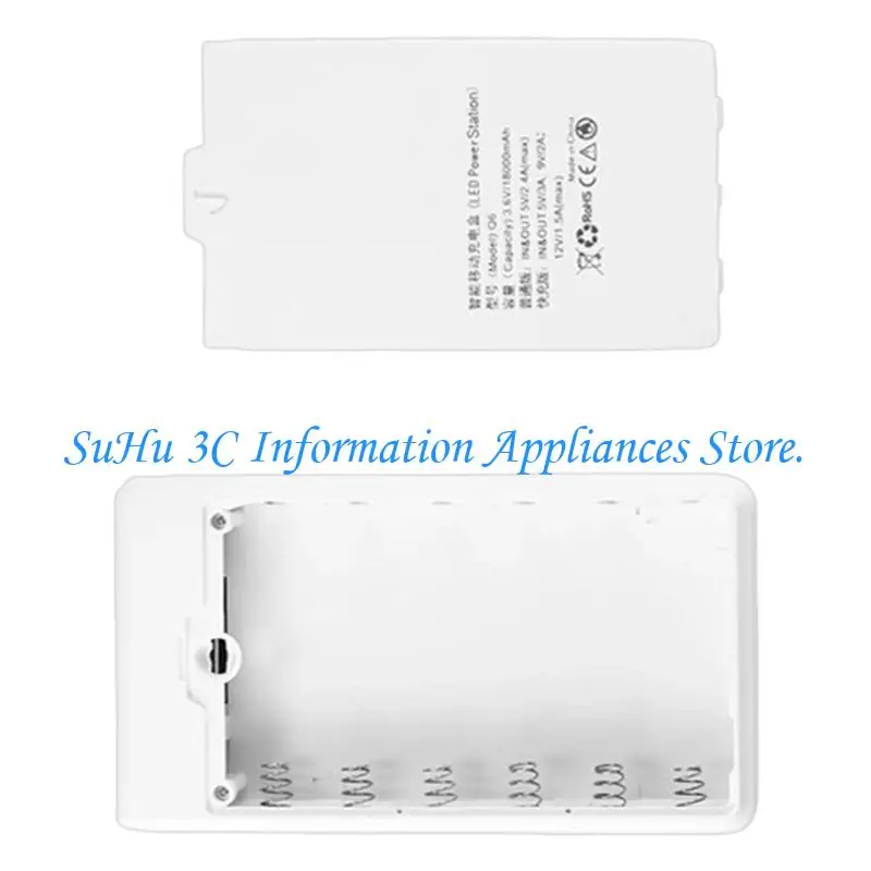  Fast Chargers Shell Powerbank Case For 6PCS 18650 Batteries Holder Easy Assembly