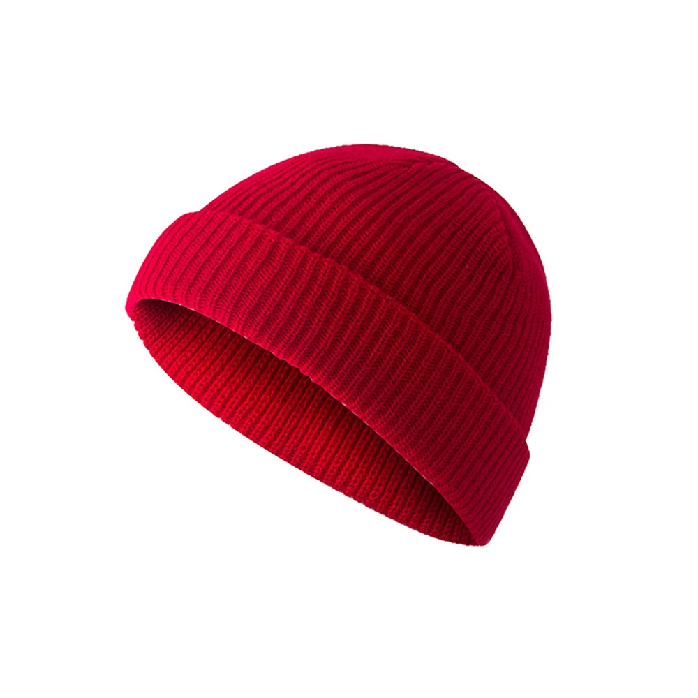 Chapéu de malha de lã Mini Fisherman Beanie Cap Docker Skull, Soft Wearm, Homens e Mulheres, Inverno e Outono, 2023