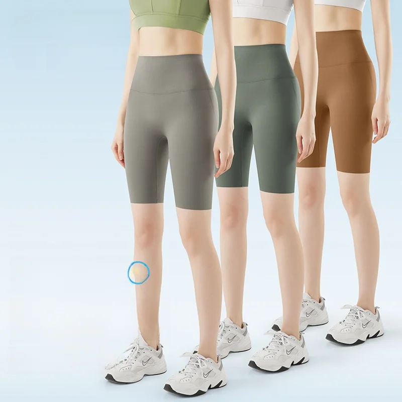 بنطلون يوجا للتنحيف للنساء، رقيق لفصل الصيف، خمسة أرباع الطول، مريح وقابل للتنفس، طبقة أساسية رياضية