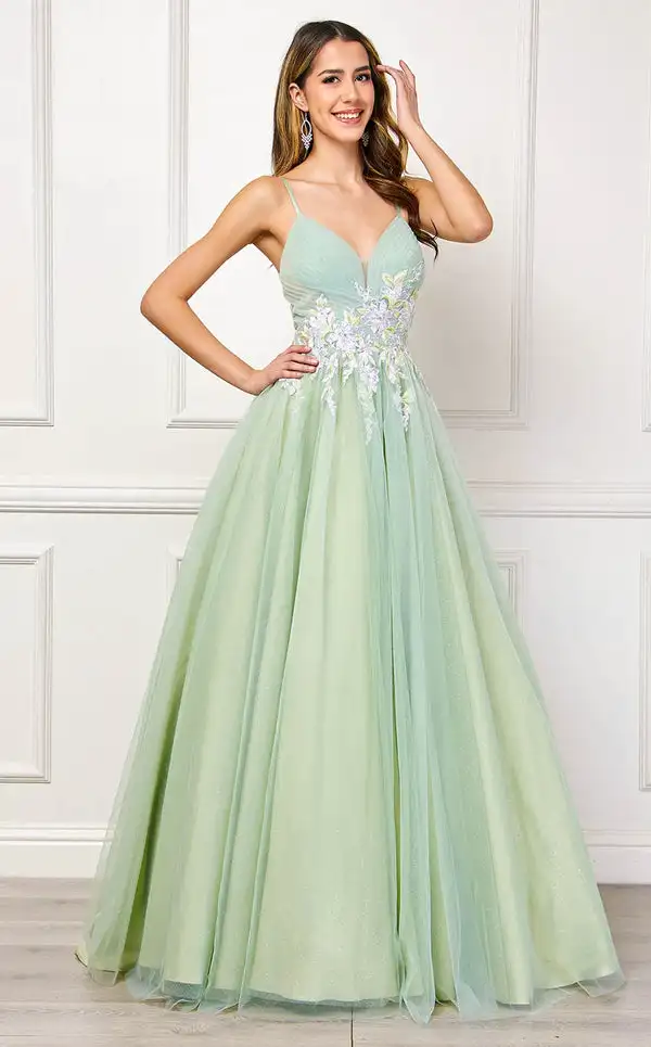 Maßgeschneiderte klassische lange Kleider aus Tüll mit überkreuzten Falten und Applikationen, A-Linie, Spaghettiträger, maßgeschneiderte Kleider für besondere Anlässe, Größen erhältlich