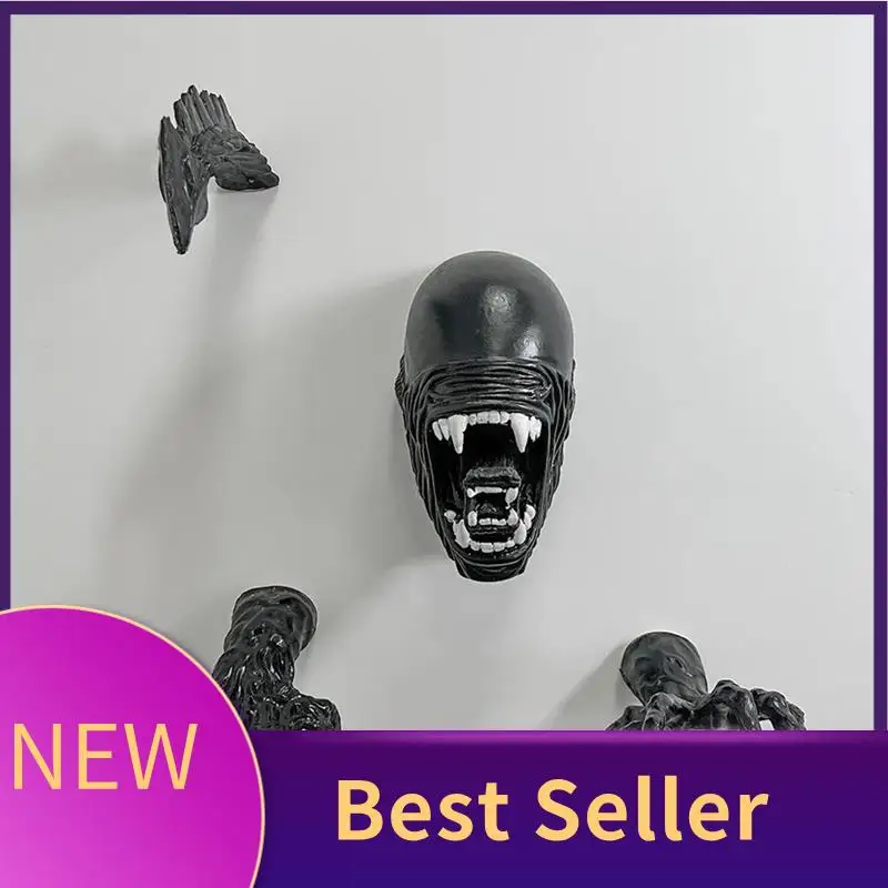 ABLU-Giant Xenomorphhead Xenomoprh Wall Art Xenomorph Mask Facehugger Mask Towel Rack Hooks