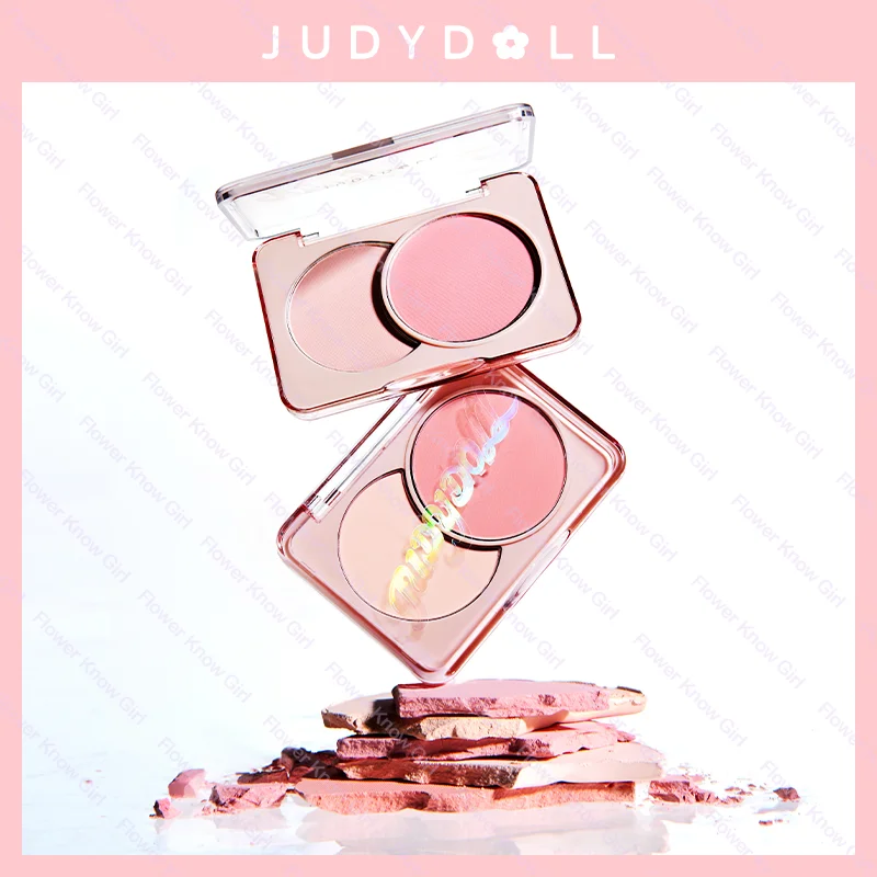 

Judydoll Dual-color Blush Purple Pink Expansion Natural Brighten Skin Tone Long Lasting Waterproof Eye Shadow Makeup Palette