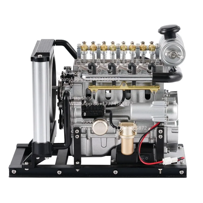 Mini Engine Assembly Model Alloy Precision Machinery Building Block Ornament Collection Grade