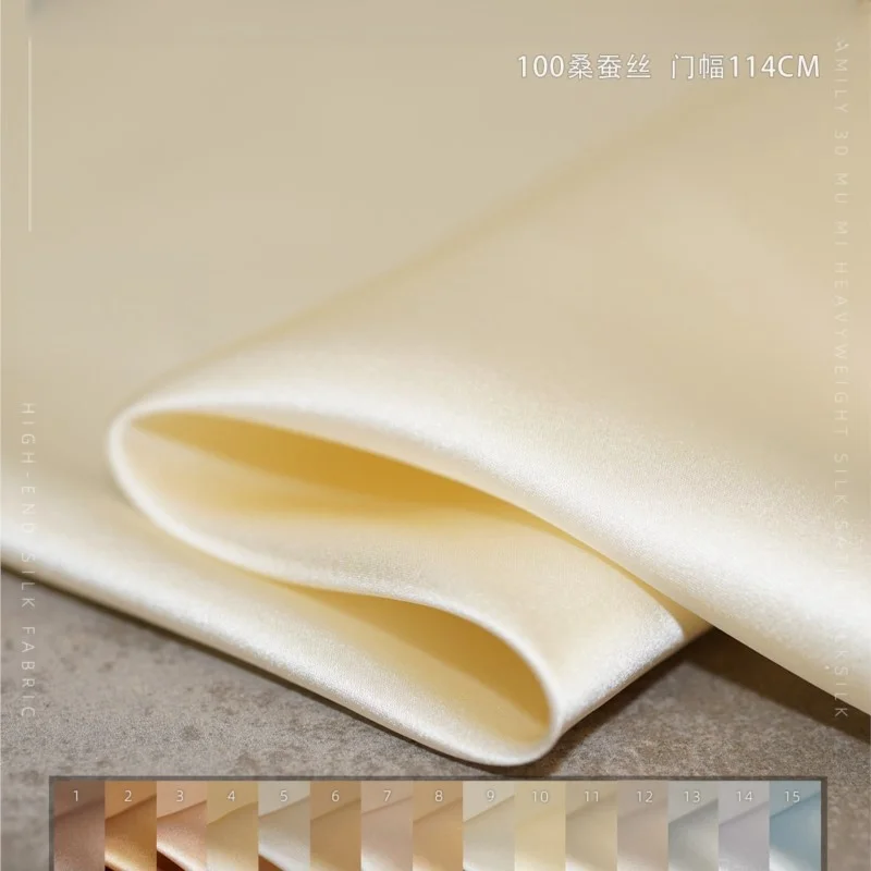 

Pure color silk crepe satin 16 m 100 cheongsam lining material diy summary