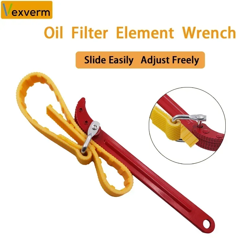 

Adjustable Belt Car Engine Oil Filter Wrench Multi-Purpose Cylinder Head Disassembly Car and Motorcycle Tool Accessories