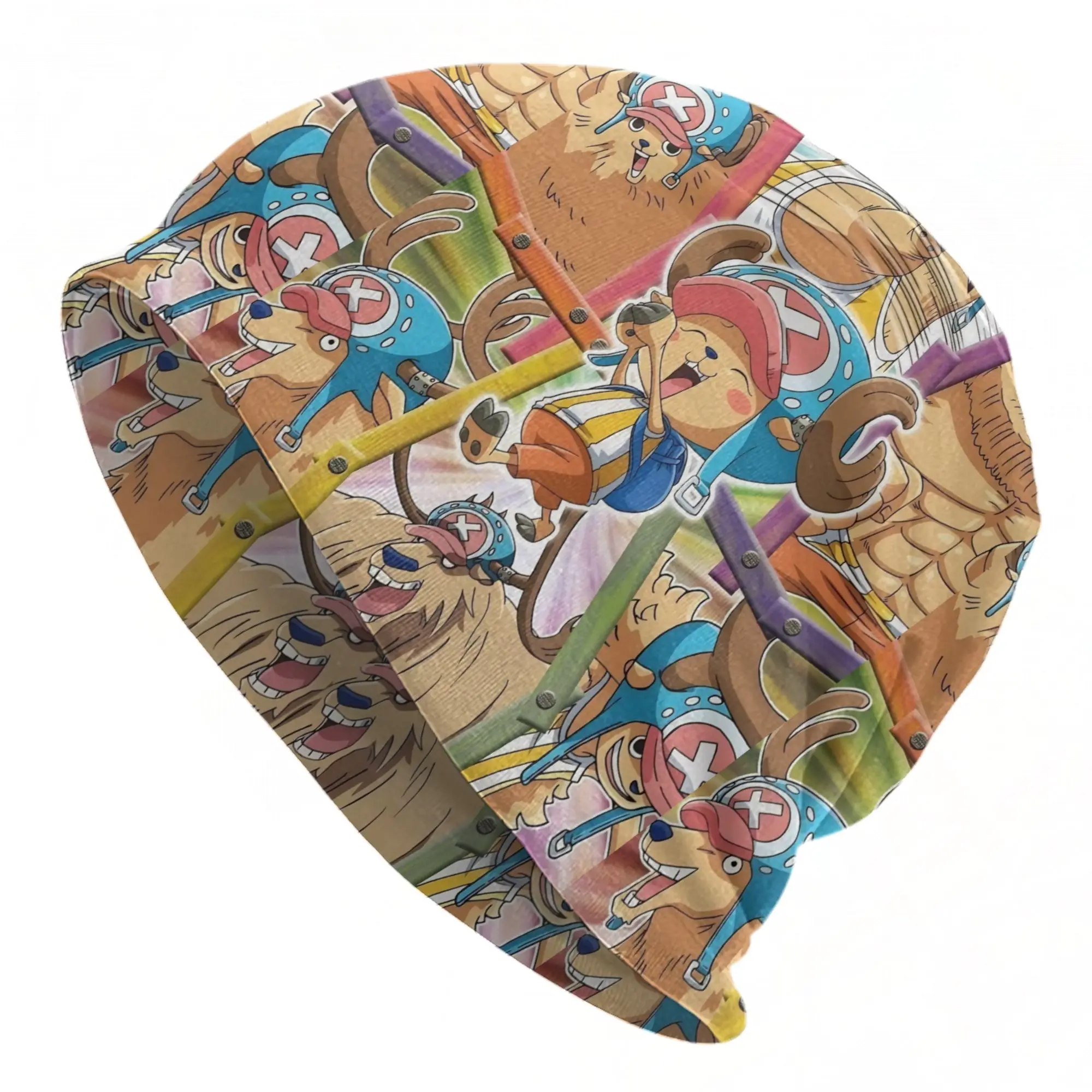 Tony Tony Chopper Bonnet Hats Autumn Winter Street Skullies Beanies Hat One Piece Anime for Men Women Spring Head Wrap Cap