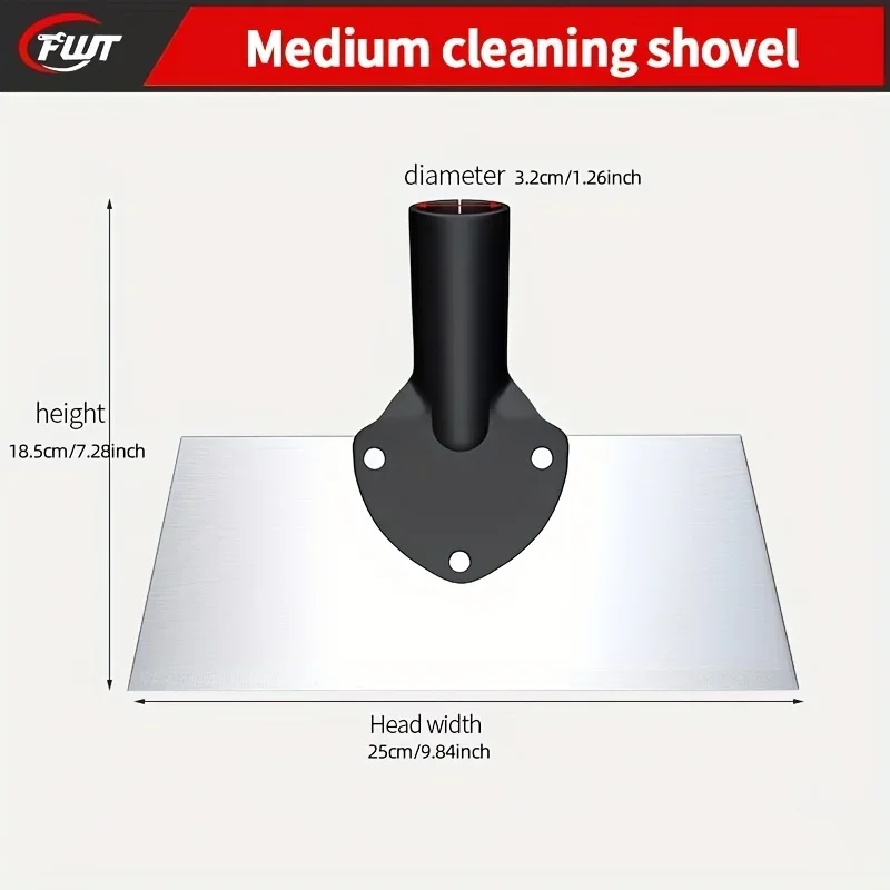 A manganese steel cleaning shovel with a metal head, a special shovel for home cleaning