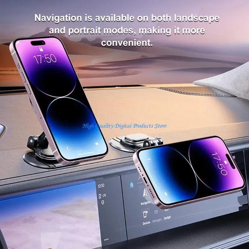

U2JE Universal Foldable Car Phone Holder High Grip Magnet Dashboards Mount for Phones