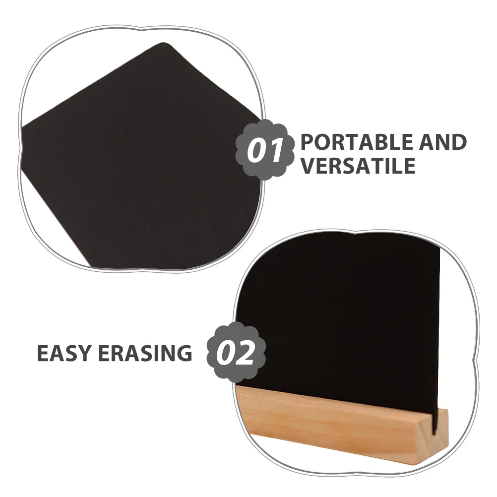 16pcs Mini Wooden Double Sided Chalkboard with Easel Stand Erasable Message Boards for Home Hotel Labels and Tabletop Hanging
