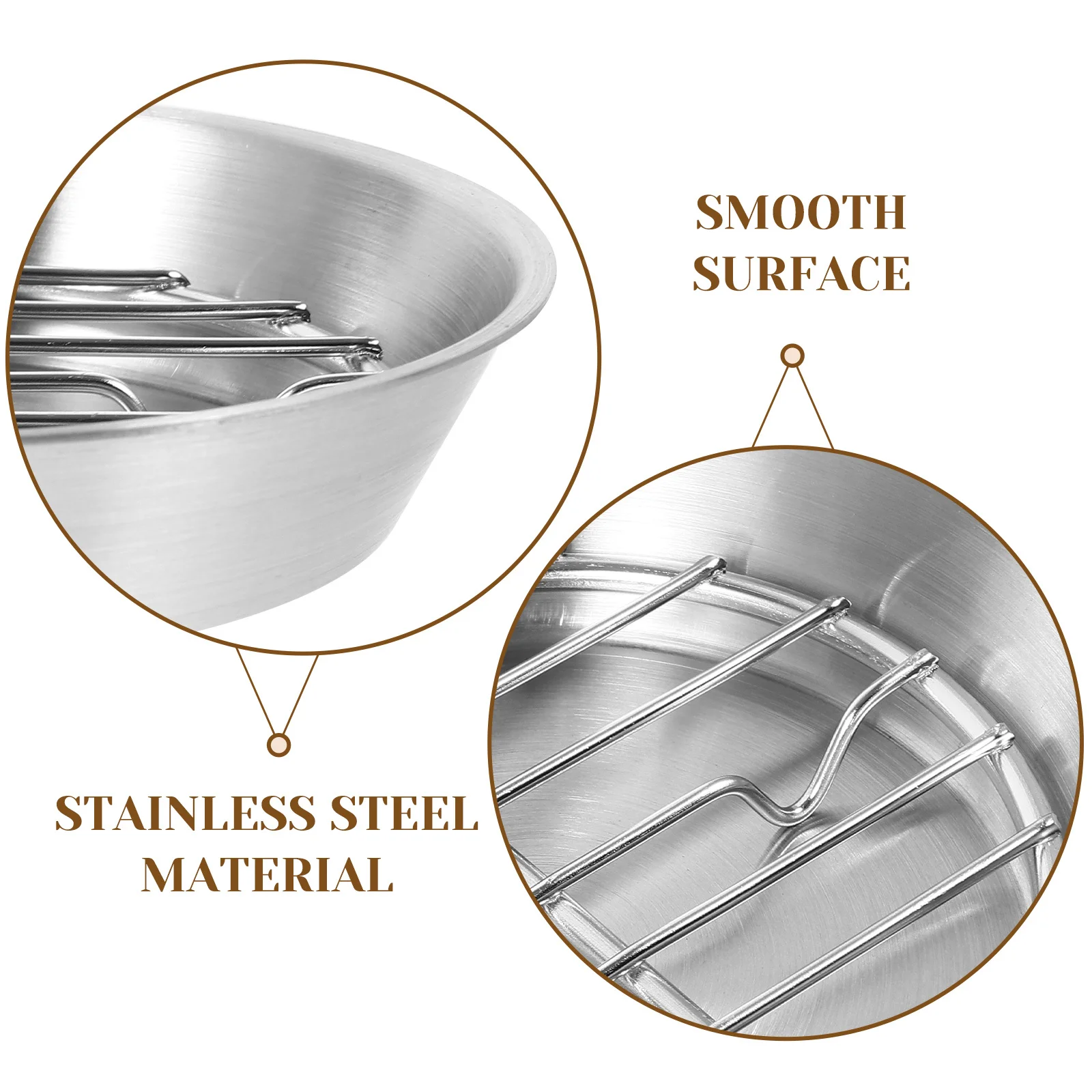 

1 Set Stainless Steel Draining Rack Pan Set Heavy Duty Oil Drip Tray For Roasting Grilling Baking Sheet Wire Grid Kitchen Baking