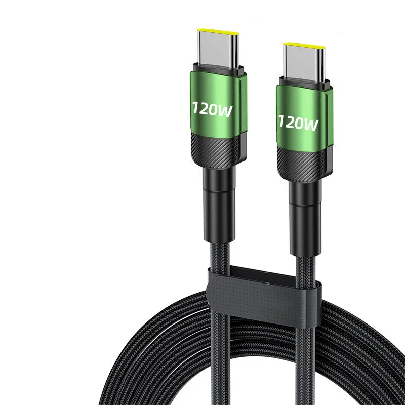 

120W Dual Type C Game Fast Charging Data Cable PD Interface Transmittable Gaming Digital Accessories for iphone Samsung Millet