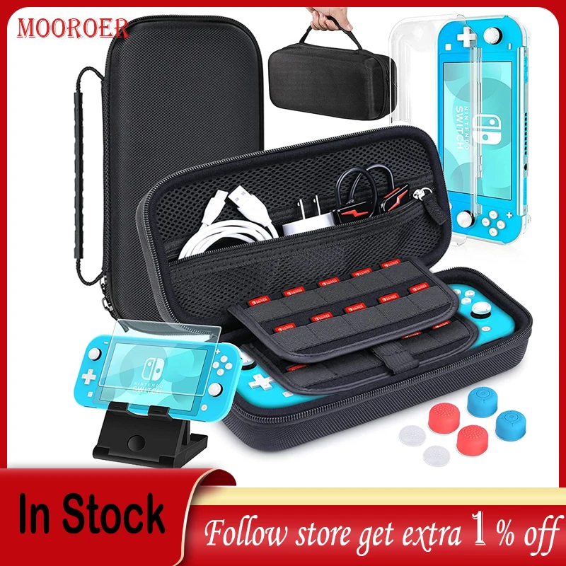 

Mooroer Bag Compatible with Nintendo Switch Lite with Switch Lite Screen Protector Carrying Case Cover for Nintendo Switch Lite