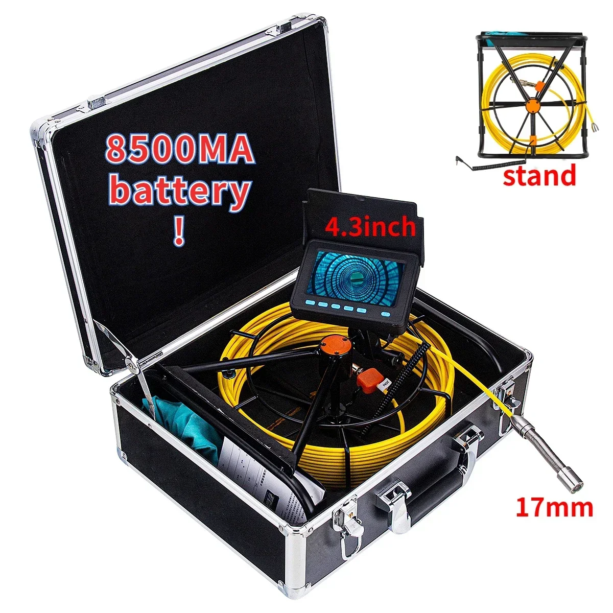 Borescopes Inspection Cameras Pipe Pipeline Inspection Camera 30M/98ft Drain Sewer Industrial Endoscope Video Plumbing System