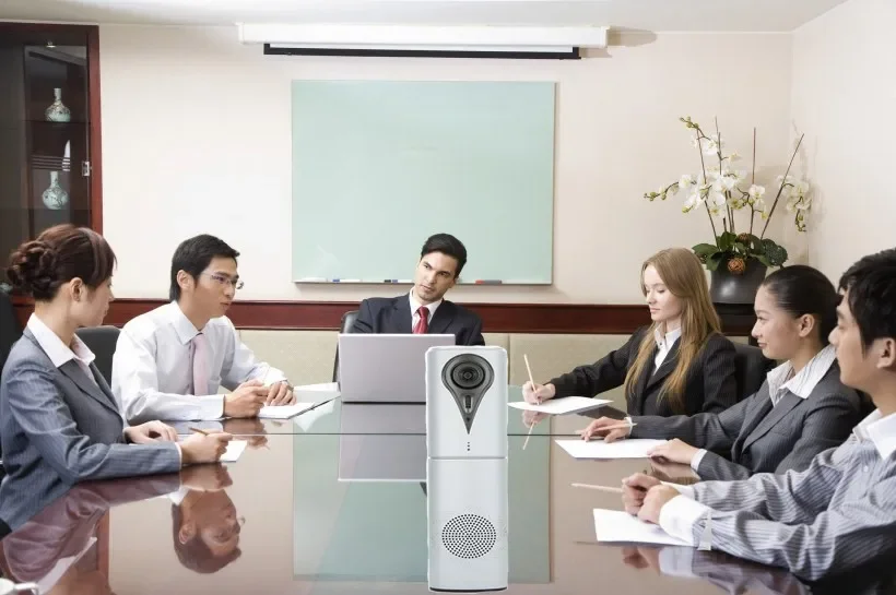 AI Panoramic Video Conferencing Camera with Speaker UltraHD 4K 360 Conference Camera