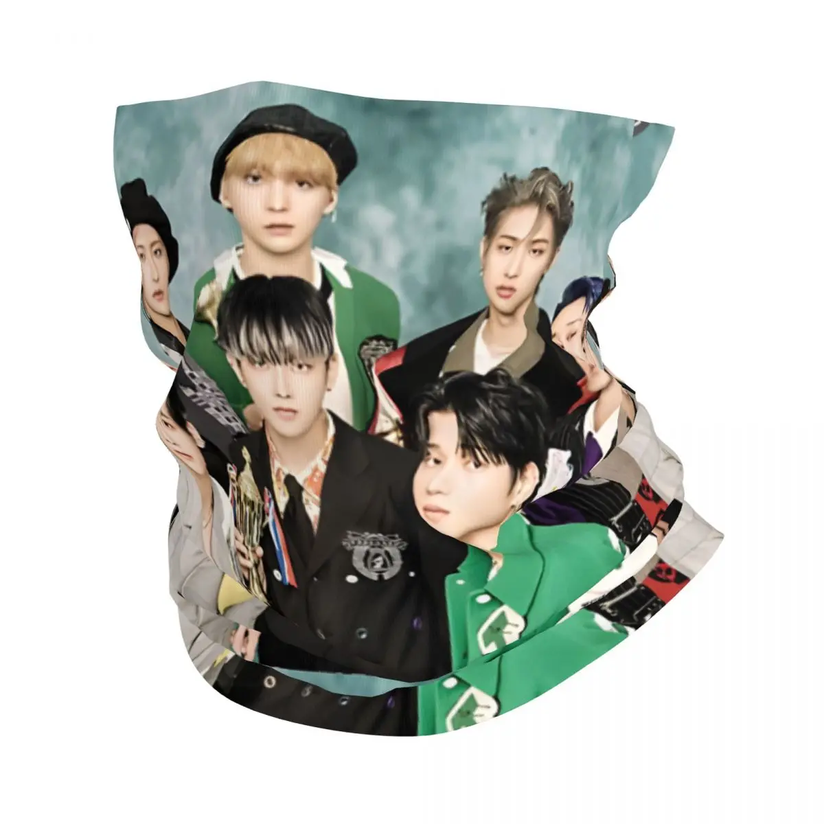 ATEEZ The Real Bandana Neck Cover Printed Motorcycle Club ATEEZ Face Scarf Balaclava Cycling Unisex Adult Breathable