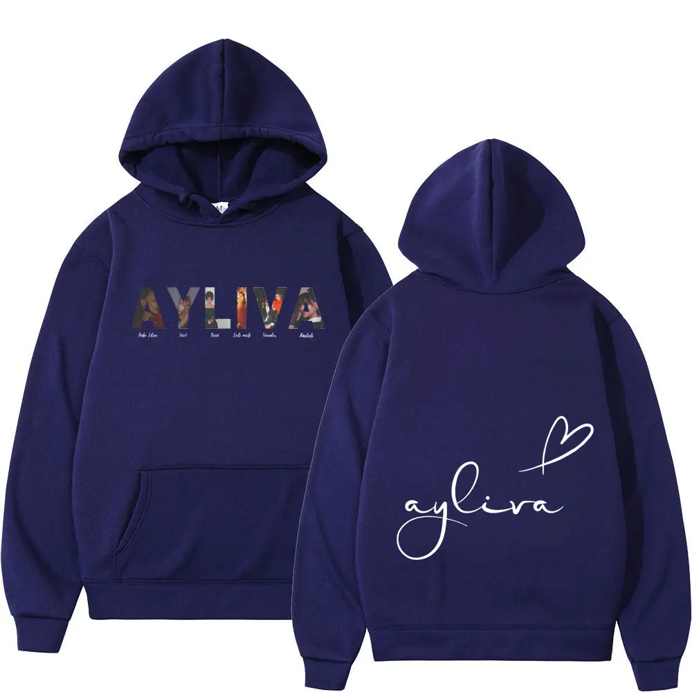 Sänger Ayliva Tour 2025, doppelseitiger Druck-Hoodie, Herren- und Damenmode, Kleidung, lässige Hoodies, Winter-Fleece-Ästhetik-Pullover