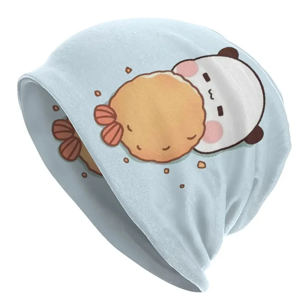 Gorros de pareja de oso Panda y Brownie Mochi Cat Hip Hop para hombres y mujeres, gorros para exteriores, gorros cálidos de primavera, gorro de punto de doble uso