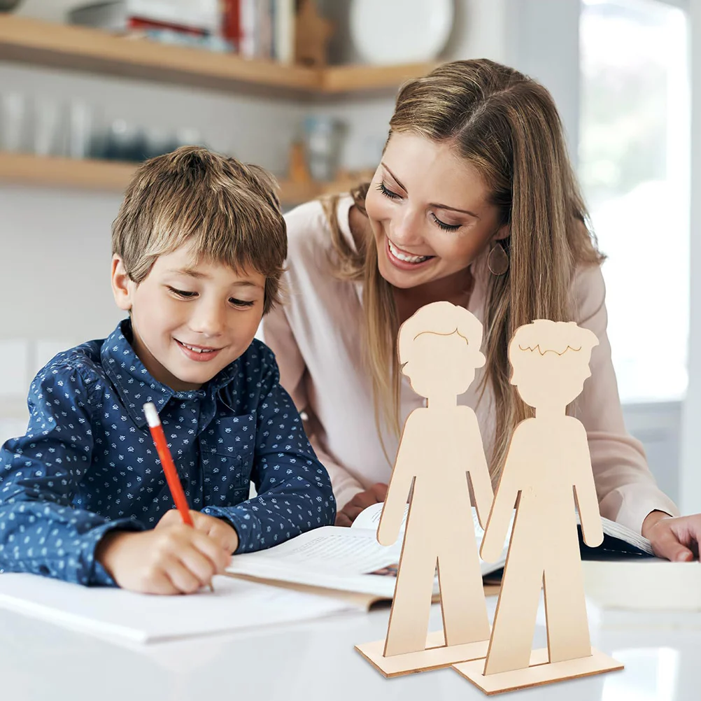 Ensemble d'artisanat de peinture en bois pour garçons, 7 pièces, ornements créatifs préscolaires, bricolage, tranches de bois créatives, matériau naturel sûr