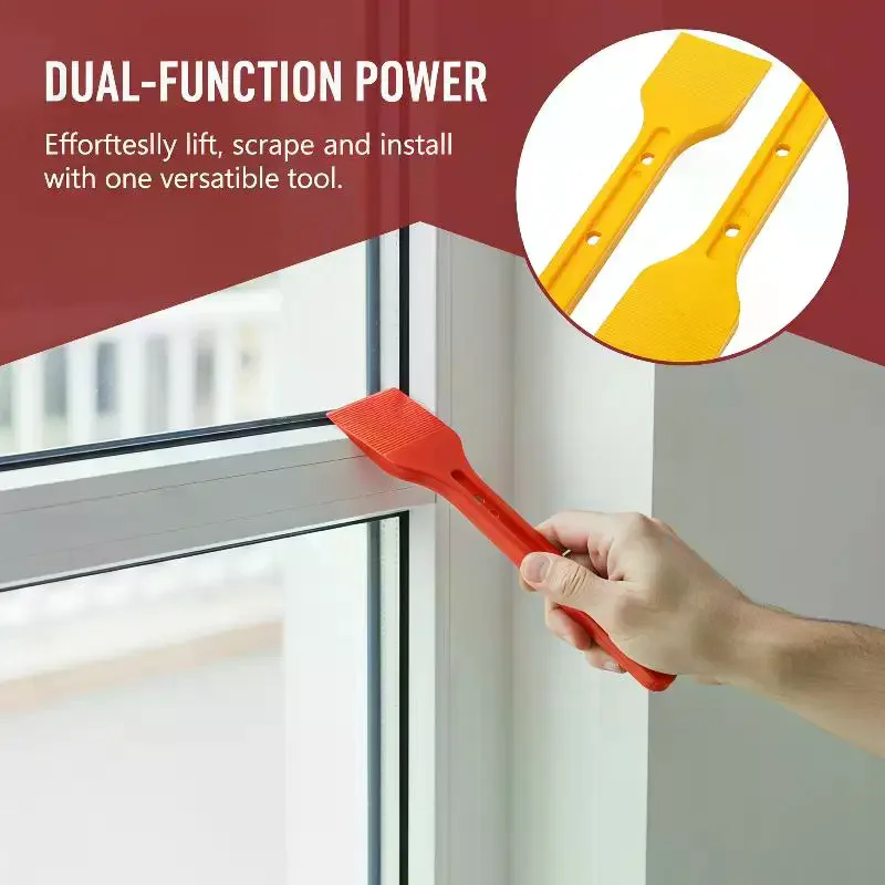 Rubber scraper, home maintenance manual, tool supply, glass door sealing strip installation, scraper, portable