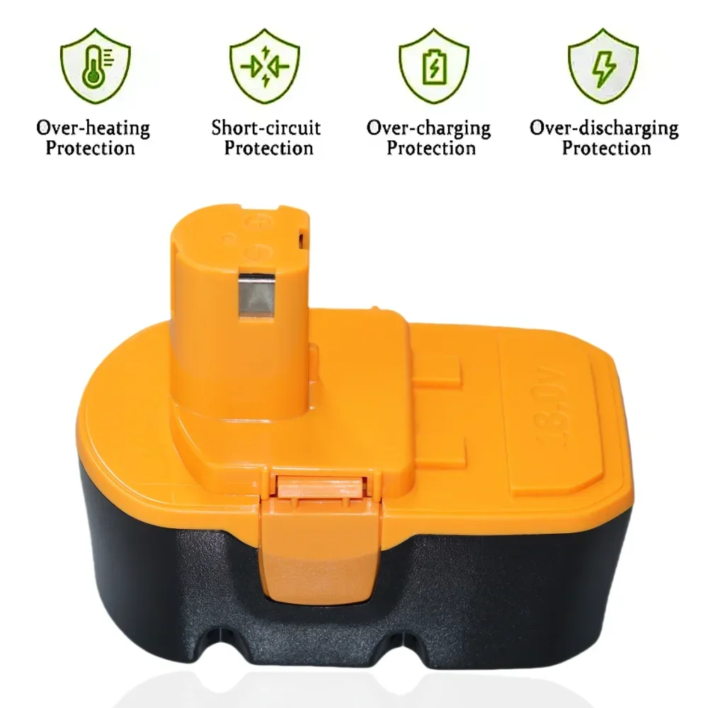 9800mAh NiMH Replacement Battery For Ryobi 18V Battery P100 P101 ABP1801 ABP1803 BPP1820