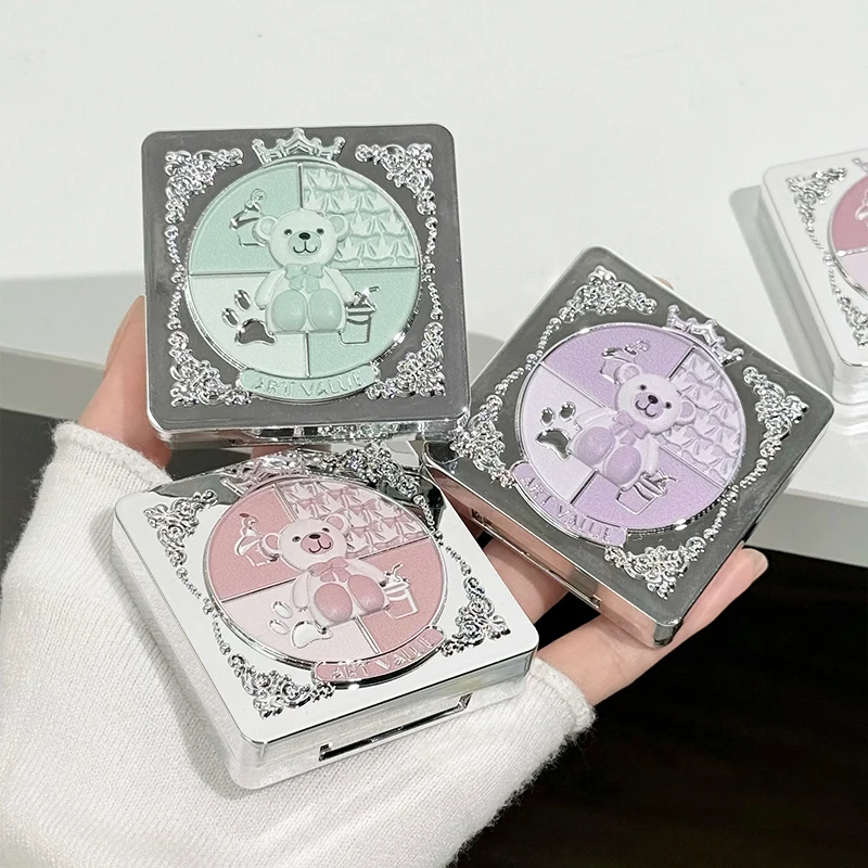 5色アイシャドウパレット パープルグリッター パールマットアイシャドウ シマーメイクアップ 長持ち レディースビューティーアイコスメティクス