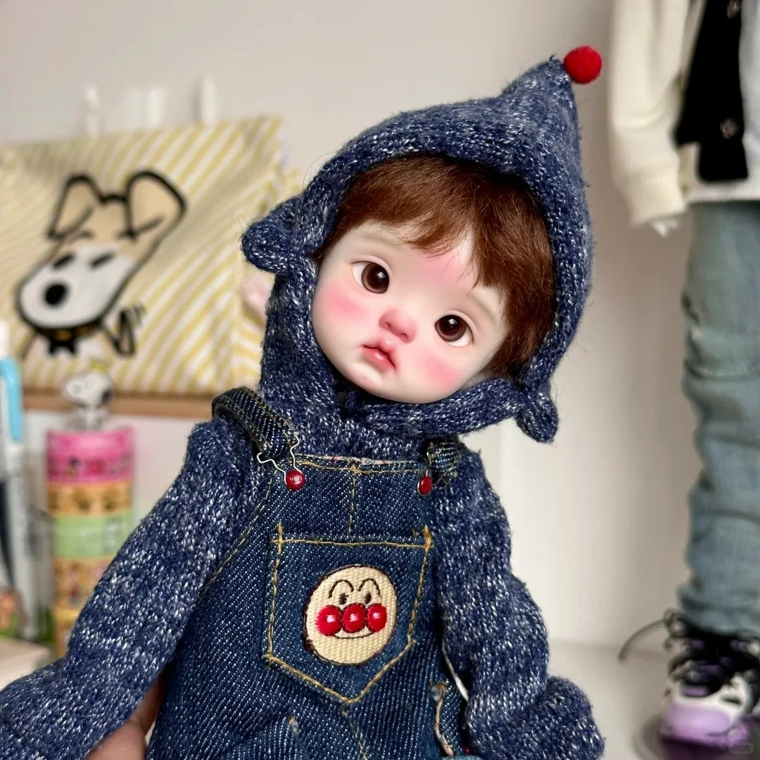 Auf lager 1/6 26 cm qianqian yuanbao BJD sd Puppe Großen Kopf Harz Material DIY Zubehör Kind Spielzeug Mädchen geschenk