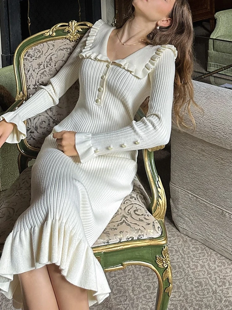 Ele gestrickter, elastischer, langer Sve-Puppenkragen Dr. Mittellang, Frühling, Herbst, Winter, Faion, Einzelstück, anderes Material