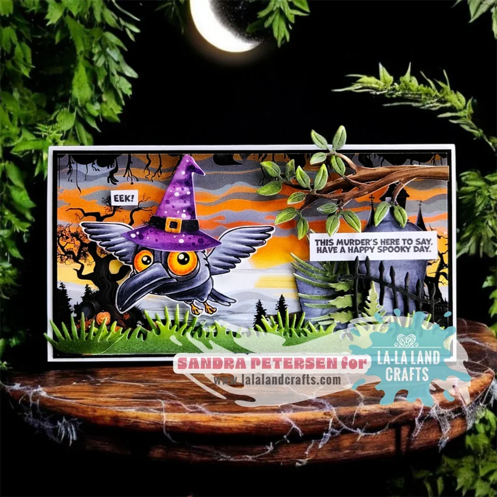 2025 New Dies and Stamps Halloween Cheer Holiday Greeting Gravestones Spiderweb Witches Hats Pumpkin Faces Die Scrapbooking DIY