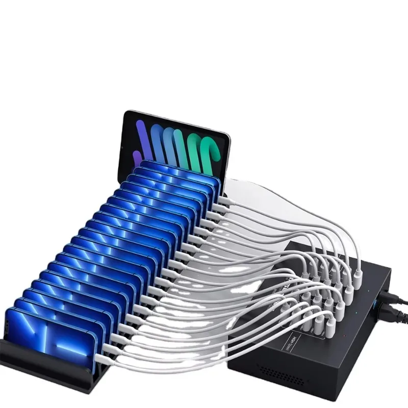 Industrial-grade hub 20-port high-speed data transmission