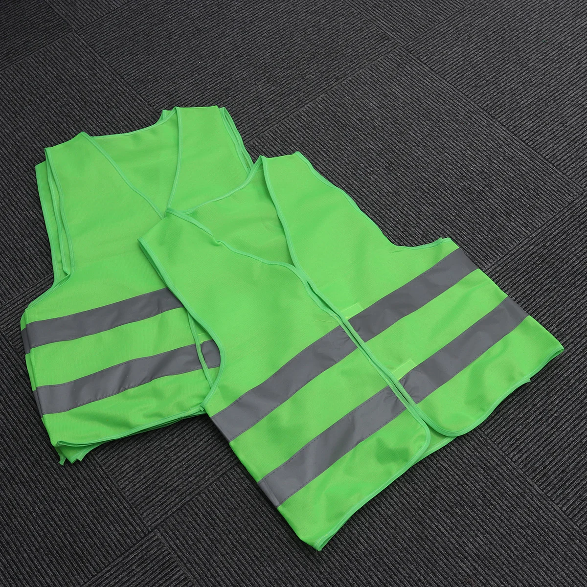 4 PCS Sanitation Worker Vest High Visibility Safety Jackets Reflective Print Breathable Road Traffic