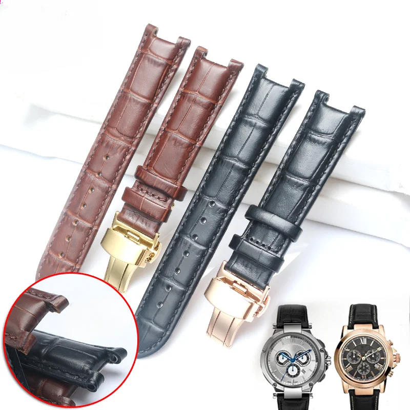 

Durable Cowhide Concave Interface Watchband for GC Gucci Guess Ya133309 GC1333 GC1335 YA1332 Butterfly Buckle Strap20x11 22x13mm