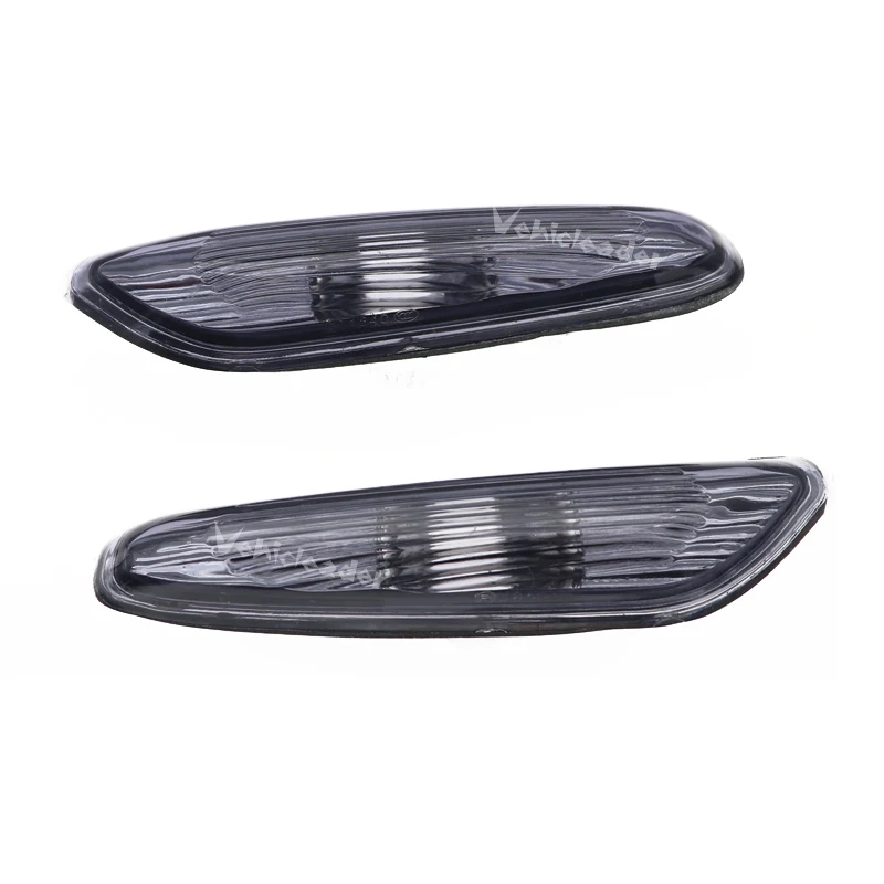 For BMW E90 E91 E92 E93 3 Series 2006-2011 2x Smoke/Clear Left+Right Turn Signal Indicator Lamp Side Marker Light Cover No Bulb