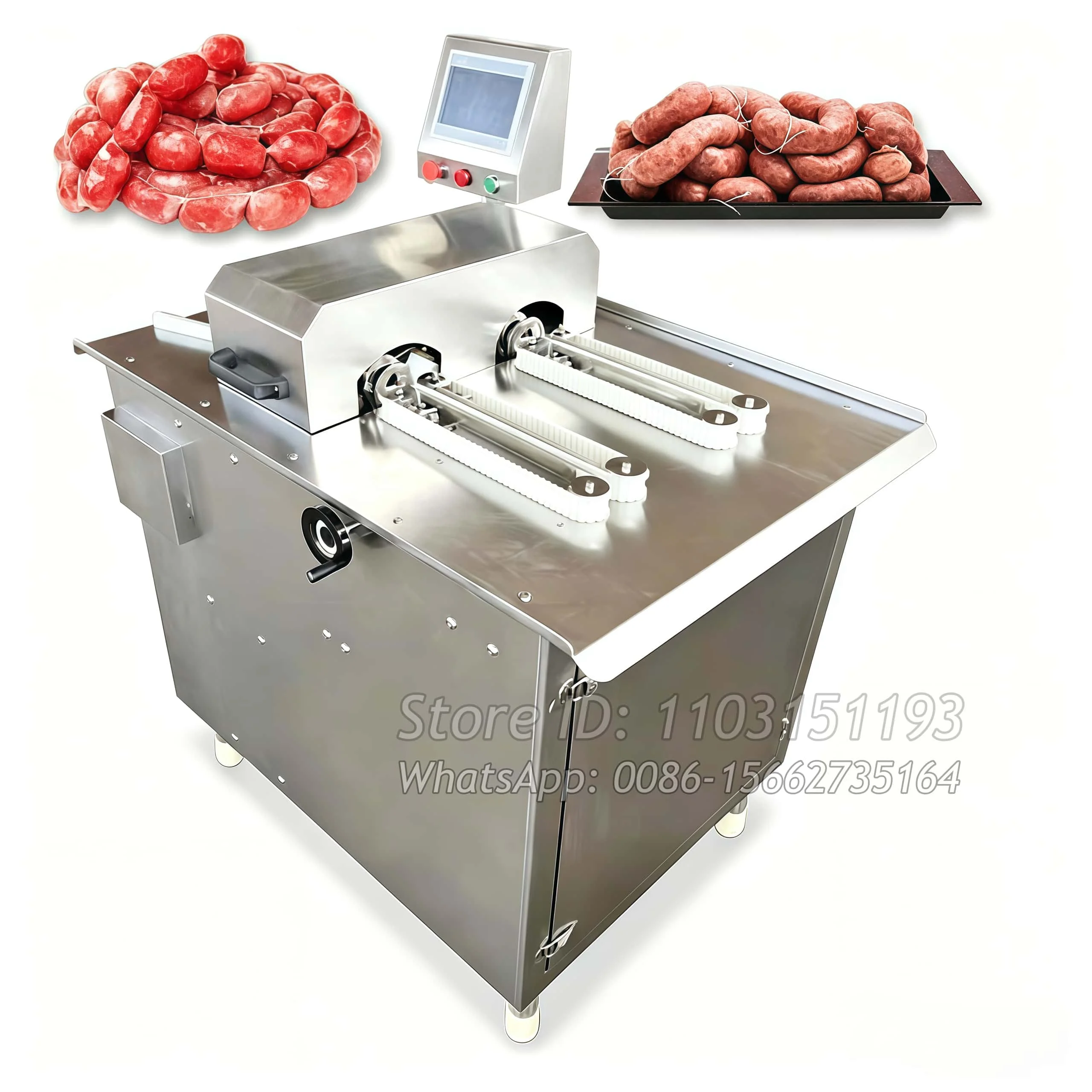 English Touch Panel Sausage Linker Tying Machine Sausage Clipper Twisting Machine Clipping Sealing Knotting Machine