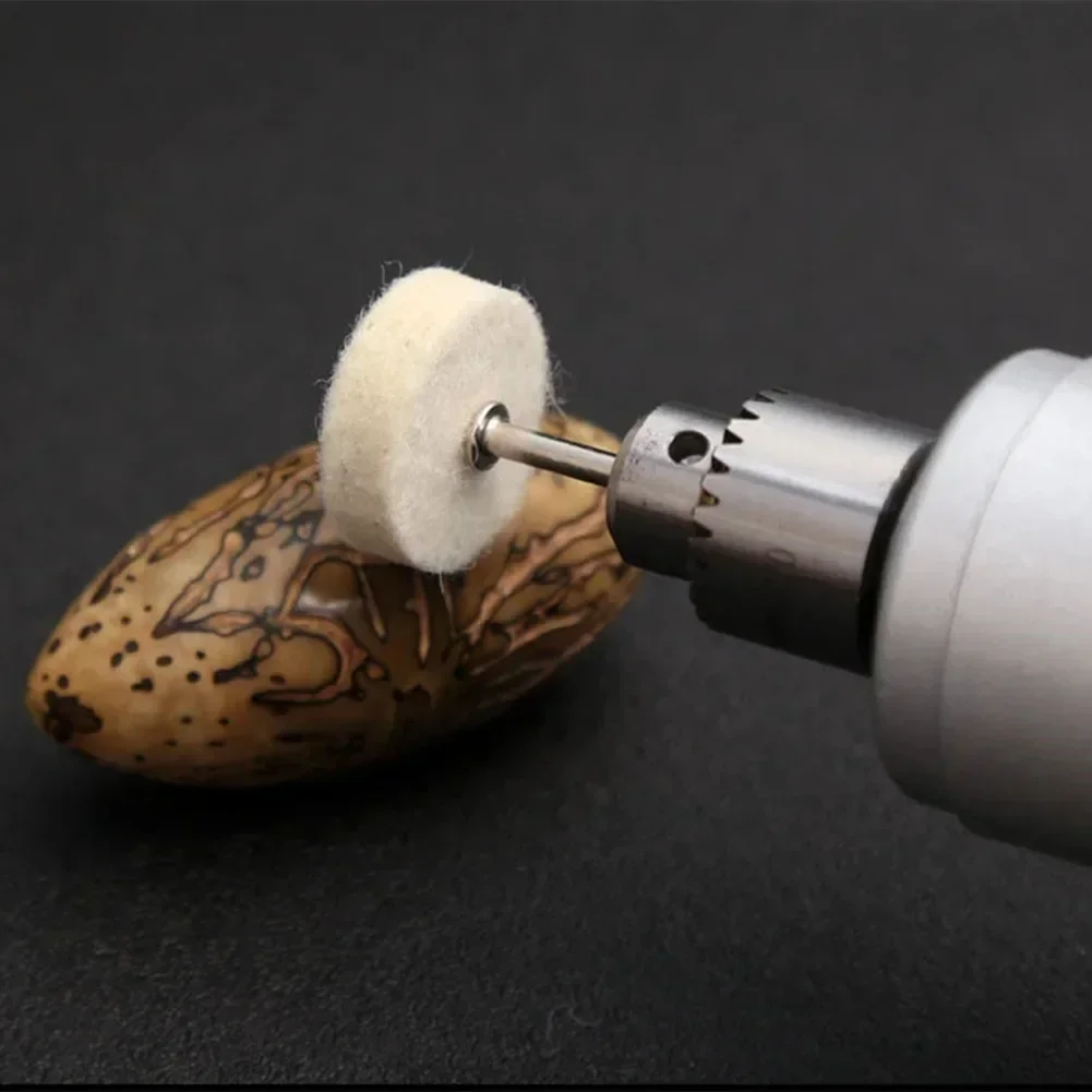 33 pz/set Kit ruota di lucidatura feltro di lana e biella gambo da 3.175mm per la pulizia lucidatura accessori per utensili elettrici in legno di metallo