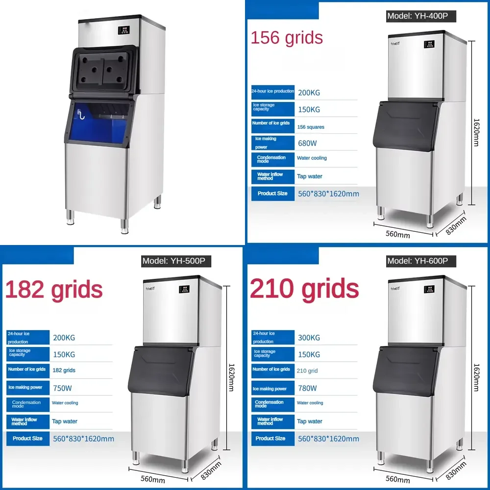 

Ice Maker Commercial 200kg-1000kg Fully Automatic Milk Shop Bar Square Ice Maker Square Ice