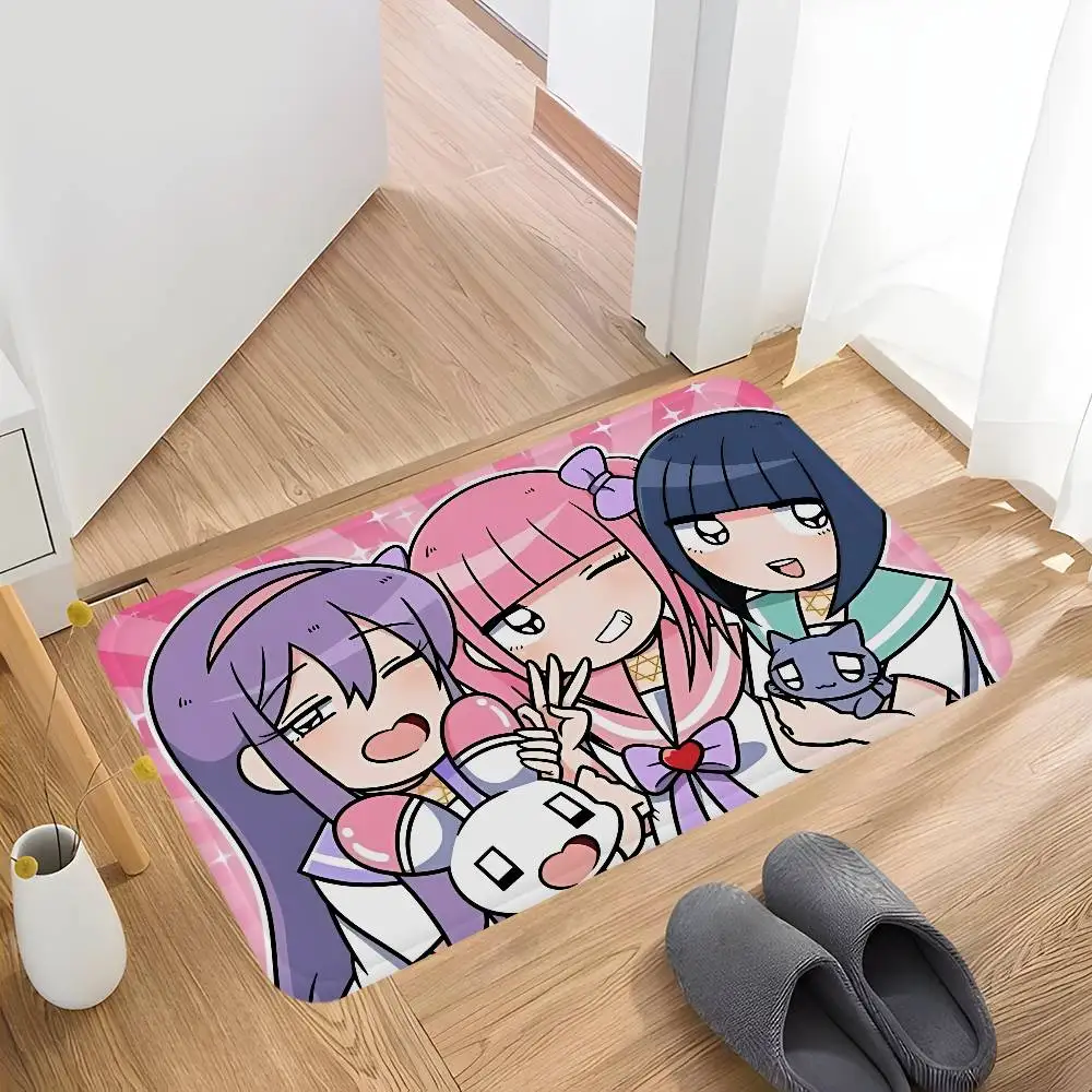 Pink Anime Menhera- C-Chan Floor Mat Anti-slip Absorb Water Long Strip Cushion Bedroon Mat Alfombra