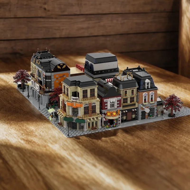 25533 шт. модульный сосед MOC 15-MOC комбинированное общественное образование здание DIY блоки игрушки на день рождения подарок