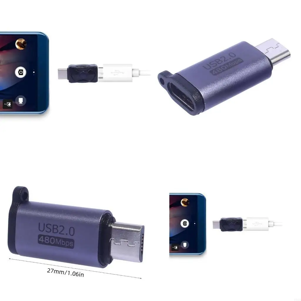 193A Fast USB C to Micro USB Male Adapters & Data Transfer Type C Converters