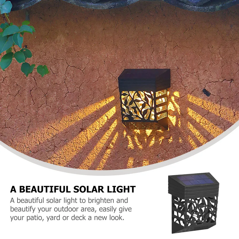 Solar Wall Light Warm RGB Dual Color Solar Fence Lamp for Outdoor Garden Yard Decoration Christmas New Year Party