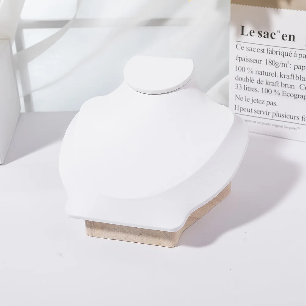 Linen Necklaces Pendant Portrait Showcase Display Shelf Window Stand Jewelry Pendants Bust Mannequin Holder Rack Organizer
