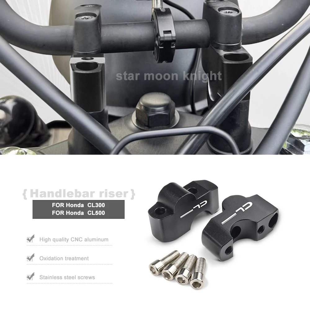 For Honda CL300 CL500 CL 500 Scrambler Motorcycle Accessories Lift Handlebar Riser Clamp Extension Adapter