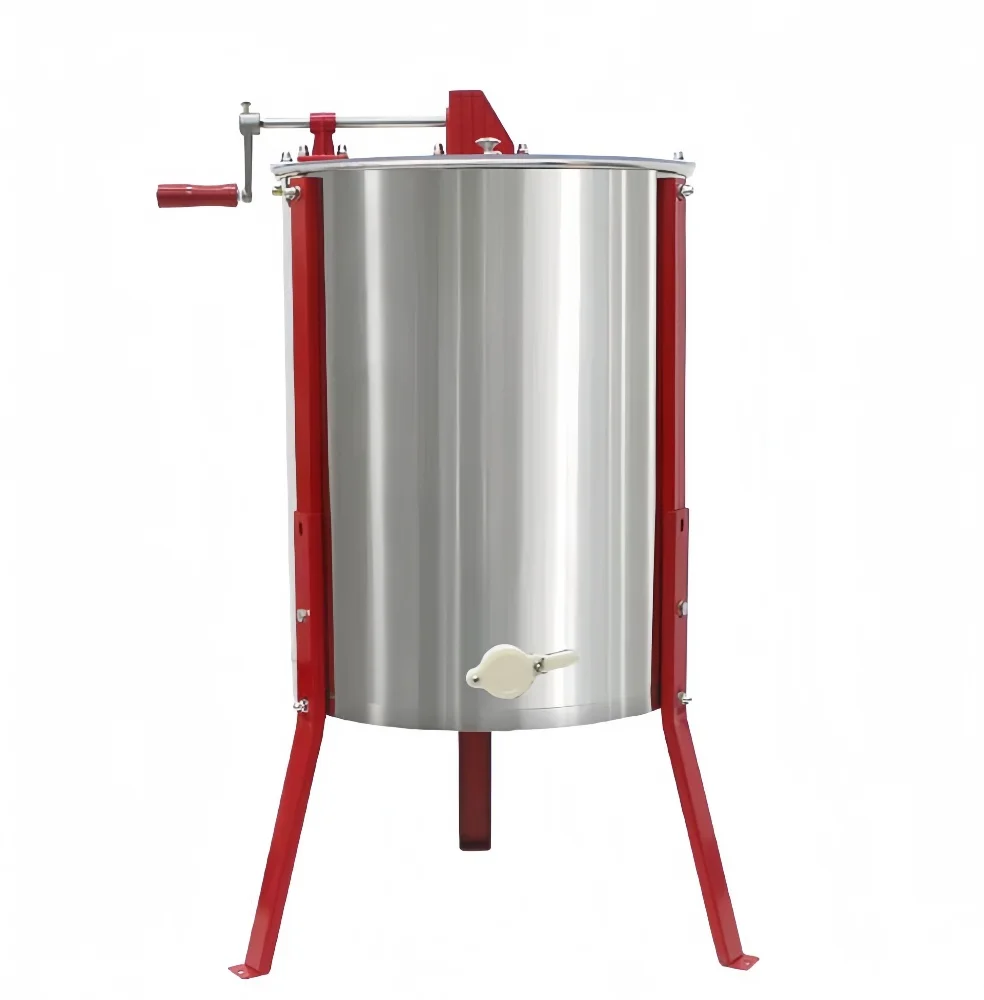 New 4 Frames Manual Honey Extractor For Honey Processing Animal Husbandry Honey Beekeeping Equipment