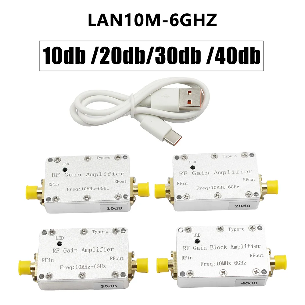 10MHz-6GHz LNA High Flatness Receiver Amplifier with SMA RF Drive RF Drives Receiver Image Transmission GPS Software Radio FM