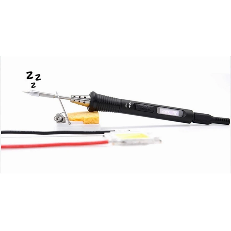 Digital Soldering Iron Adjustable Temperature Welding Tool Ceramic Heater Soldering Tips Tool Welding Tool for Metal M4YD